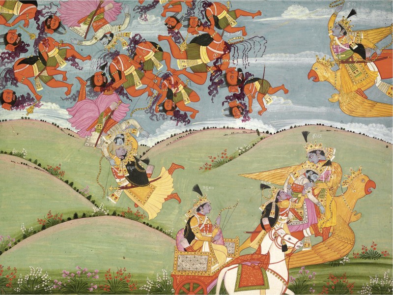 Der Untergang von Nikumbha, Aquarell ca.1820 Der Untergang von Nikumbha, Aquarell ca.1820