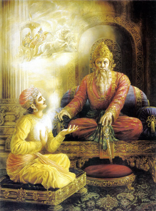 König Dhritarashtra und Sanjaya König Dhritarashtra und Sanjaya