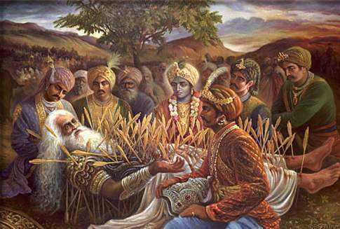 Bhishma auf seinem Bett aus Pfeilen Bhishma auf seinem Bett aus Pfeilen